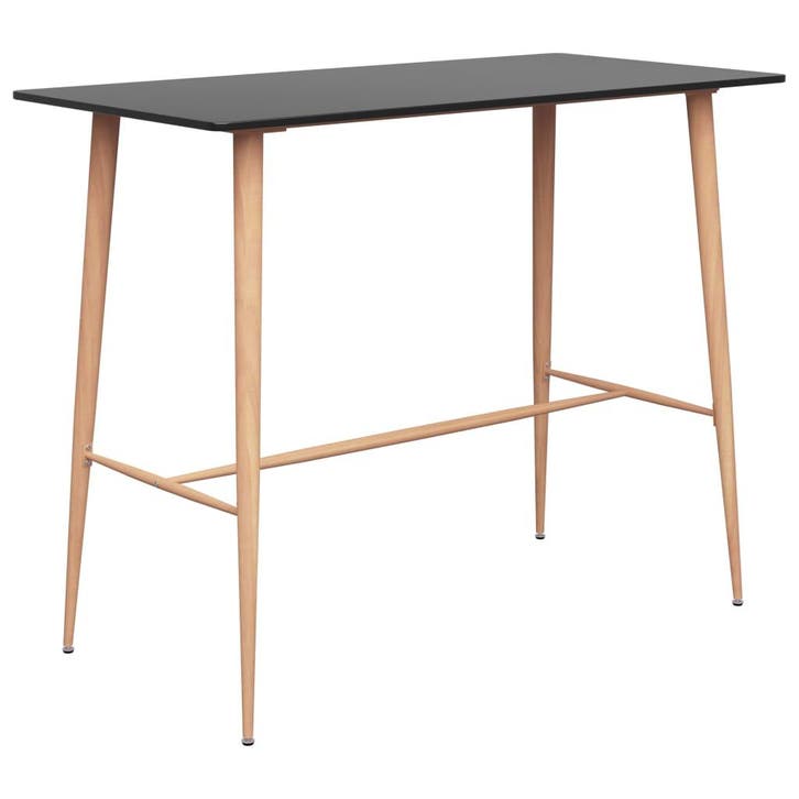 vidaXL Bartafel 120x60x105 cm zwart, Huis en Inrichting, Tafels | Eettafels, Nieuw, Verzenden