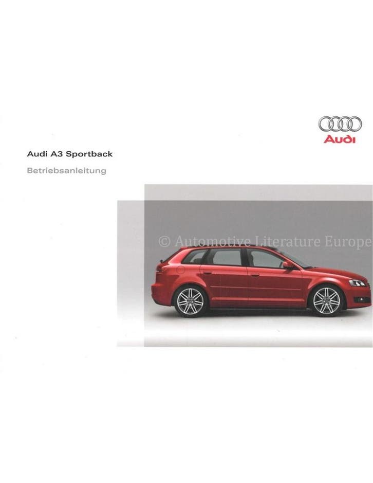 2009 AUDI A3 SPORTBACK INSTRUCTIEBOEKJE DUITS, Autos : Divers, Modes d'emploi & Notices d'utilisation, Enlèvement ou Envoi