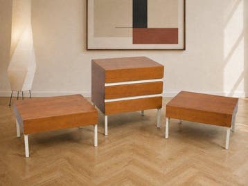 Interlübke - Salontafel (2) - Hout, Metaal