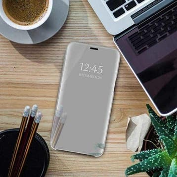 Oppo Reno 2 Smart Spiegel Flip Case Cover Hoesje Zilver, Verzenden