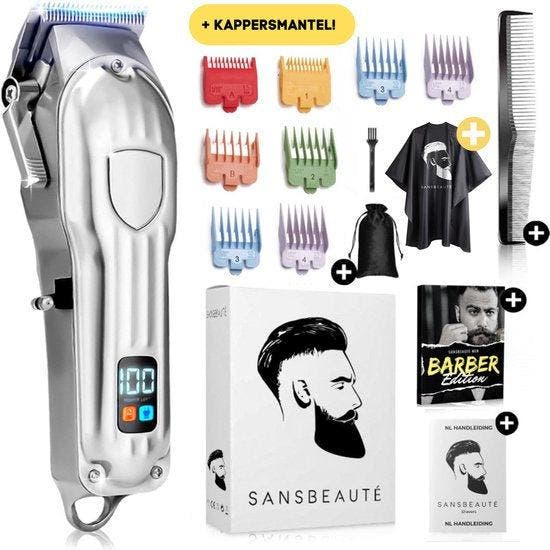 2dekans | Professionele Draadloze Tondeuse + Kappersmantel -, Handtassen en Accessoires, Uiterlijk | Haarverzorging, Ophalen of Verzenden