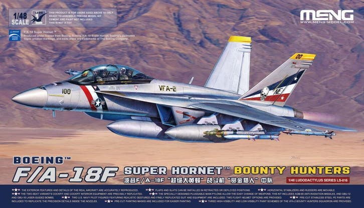 MENG-Model LS-016 Boeing F/A-18F Super Hornet Bounty Hunters, Hobby en Vrije tijd, Modelbouw | Vliegtuigen en Helikopters, Nieuw