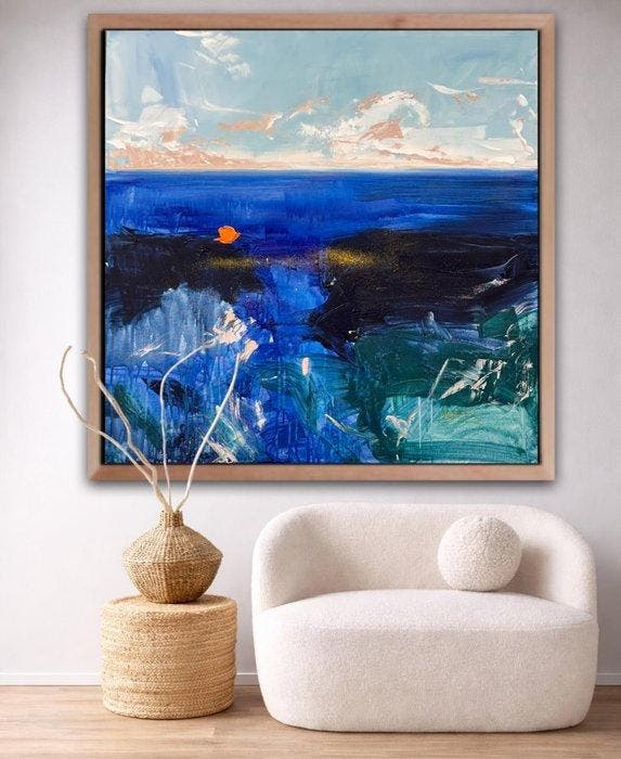 Brooksby - Where the Dolphins Play, Antiek en Kunst, Kunst | Schilderijen | Modern