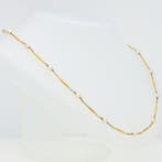 Halsketting - 18 karaat Geel goud Parel, Handtassen en Accessoires, Kettingen, Nieuw