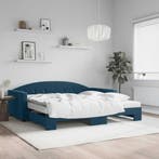 vidaXL Slaapbank onderschuifbed en matrassen 100x200 cm, Verzenden, Nieuw