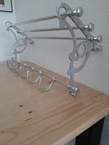 Porte-manteau - Métal, aluminium, acier chromé -