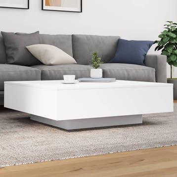 vidaXL Salontafel 100x100x31 cm bewerkt hout wit, Verzenden
