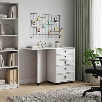 vidaXL Rijdend Kastje met Lades en Vouwtop CORONA, Huis en Inrichting, Verzenden, Nieuw