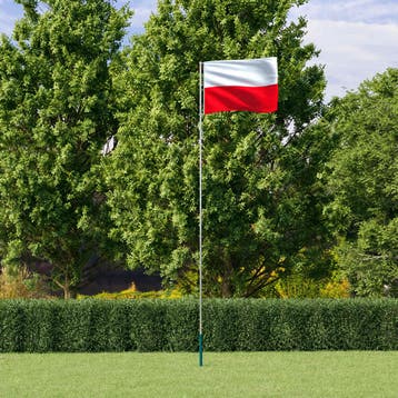 vidaXL Vlag met vlaggenmast Polen 5,5 m aluminium, Diversen, Verzenden, Nieuw