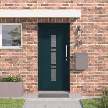 vidaXL Voordeur 108 x 208 cm PVC Antraciet, Doe-het-zelf en Bouw, Verzenden, Nieuw
