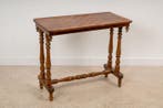 Schaaktafel - gedraaid en ingelegd - Hout