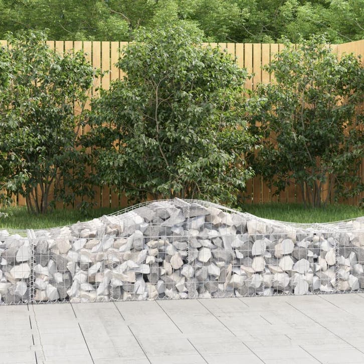 vidaXL Schanskorven 6 st gewelfd 200x50x40/60, Jardin & Terrasse, Pots de fleurs, Envoi