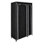 vidaXL Kledingkast opvouwbaar 110x45x175 cm zwart, Huis en Inrichting, Verzenden, Nieuw