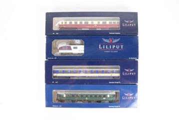 Liliput H0 - Modeltrein personenwagen (4) - Bonte mix