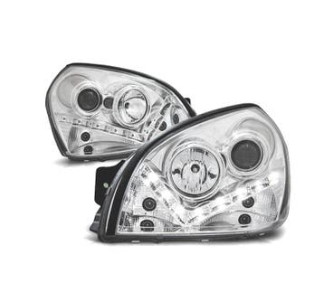 PHARES POUR HYUNDAI TUCSON 04-10 DIURNES FOND CHROMÉ, Verzenden, Neuf