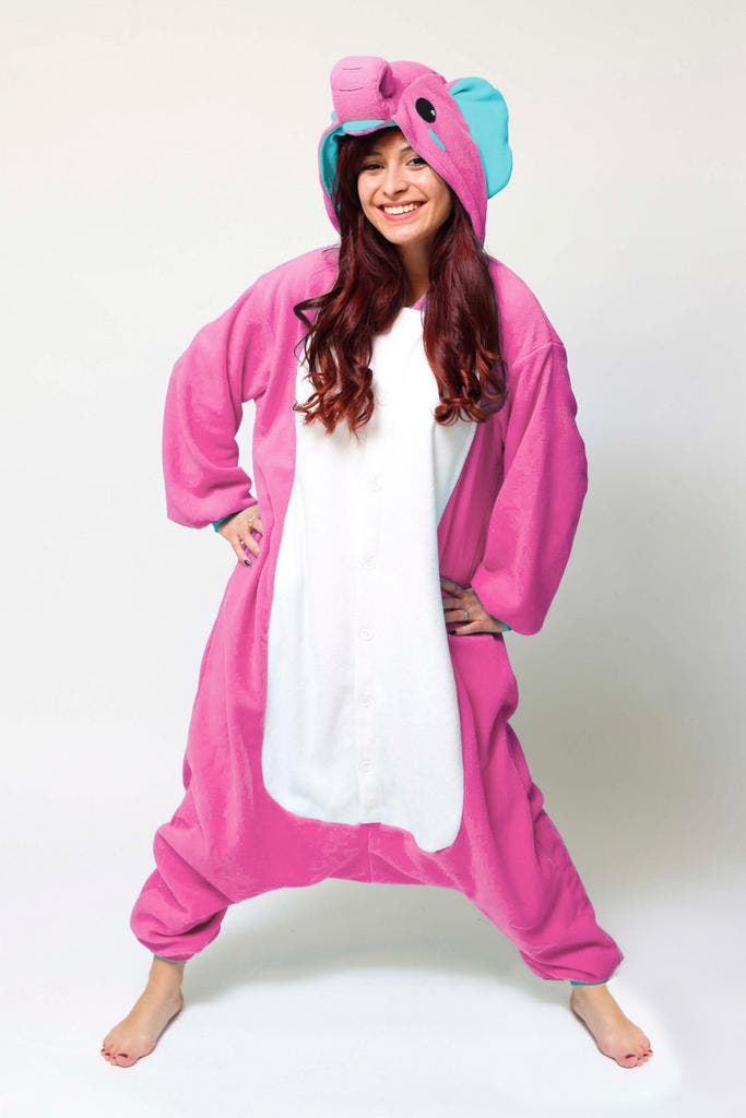 Onesie Roze Olifant Pak L-XL Olifantenpak Kostuum Jungle Jum, Kleding | Heren, Carnavalskleding en Feestkleding, Nieuw, Ophalen of Verzenden