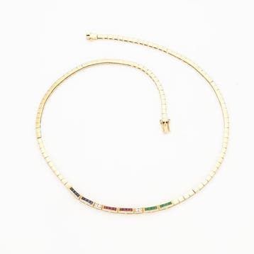 Collier - 14 carats Or jaune Diamant (Naturelle), Nieuw