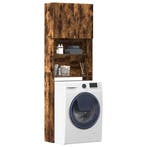 vidaXL Wasmachinekast 64x24x190 cm bewerkt hout gerookt, Verzenden, Nieuw