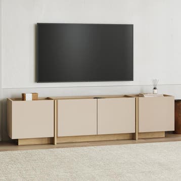 Evila TV-meubel - Houtkleurig/Beige - Nieuw/Ongebruikt -, Verzenden, 150 tot 200 cm, Nieuw, Scandinavisch