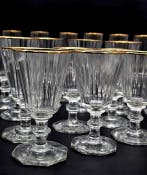 Drinkservies (18) - verticale kosten - 24 kt goud