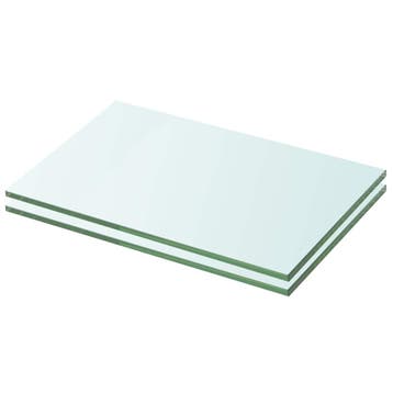 vidaXL Schappen 2 st 20x25 cm glas transparant, Verzenden