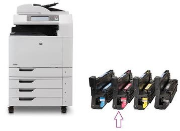 Second Hand HP - Huismerk Drum Magenta CM6040, CM6030,, Ophalen of Verzenden, Zo goed als nieuw, Toner, Second Hand HP