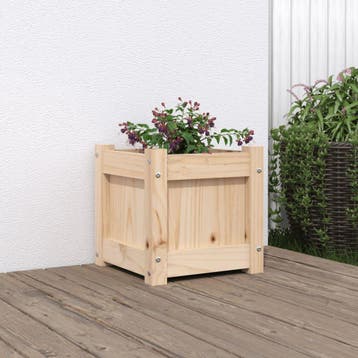 vidaXL Plantenbak 31x31x31 cm massief grenenhout, Verzenden, Nieuw