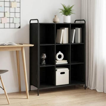 vidaXL Boekenkast 57 x 33 x 111 cm Bewerkt hout Zwart eiken, Verzenden, Nieuw