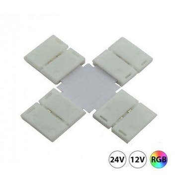 LED Strip RGB X click connector kruising soldeervrij 10mm, Verzenden, Nieuw