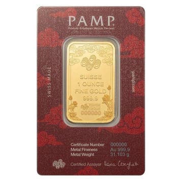 1 Troy Ounce - Or .999 - 1 oz 9999 Gold PAMP Suisse Good