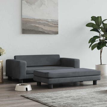 vidaXL Hondenmand met verlengstuk 100x50x30 cm fluweel, Dieren en Toebehoren, Honden-accessoires, Verzenden, Nieuw