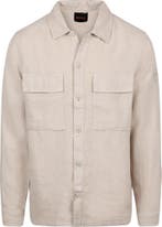 BOSS Overshirt Locky Linen Beige maat Maat 52/54 (L) Heren, Vêtements | Hommes, Pulls & Vestes, Verzenden