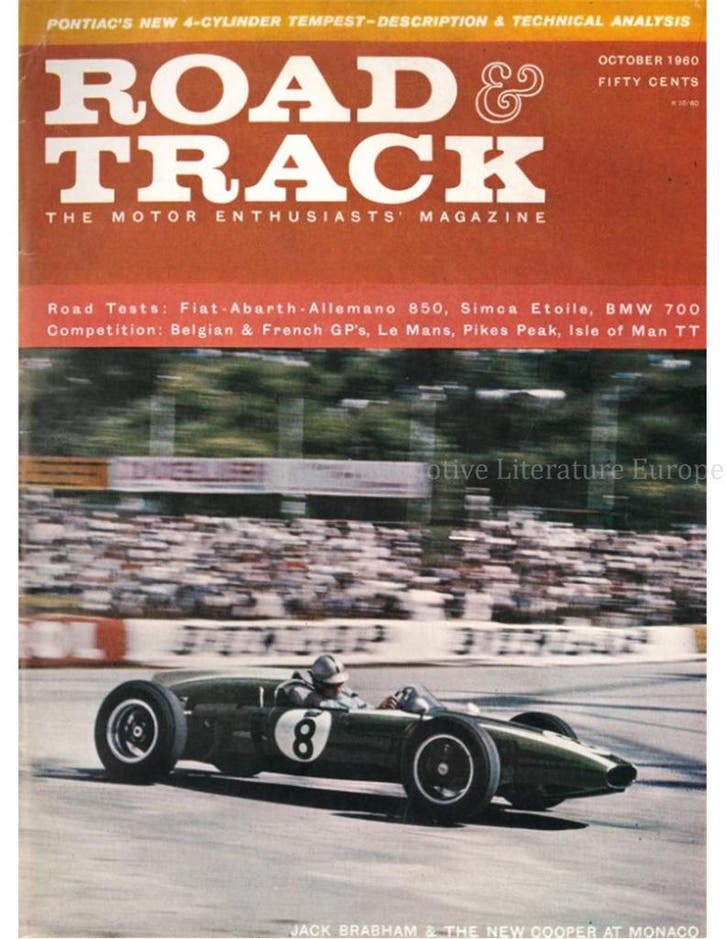 1960 ROAD AND TRACK MAGAZINE OKTOBER ENGELS, Livres, Autos | Brochures & Magazines, Enlèvement ou Envoi