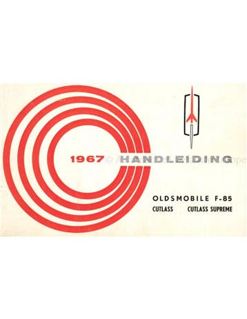 1967 OLDSMOBILE F-85 INSTRUCTIEBOEKJE NEDERLANDS