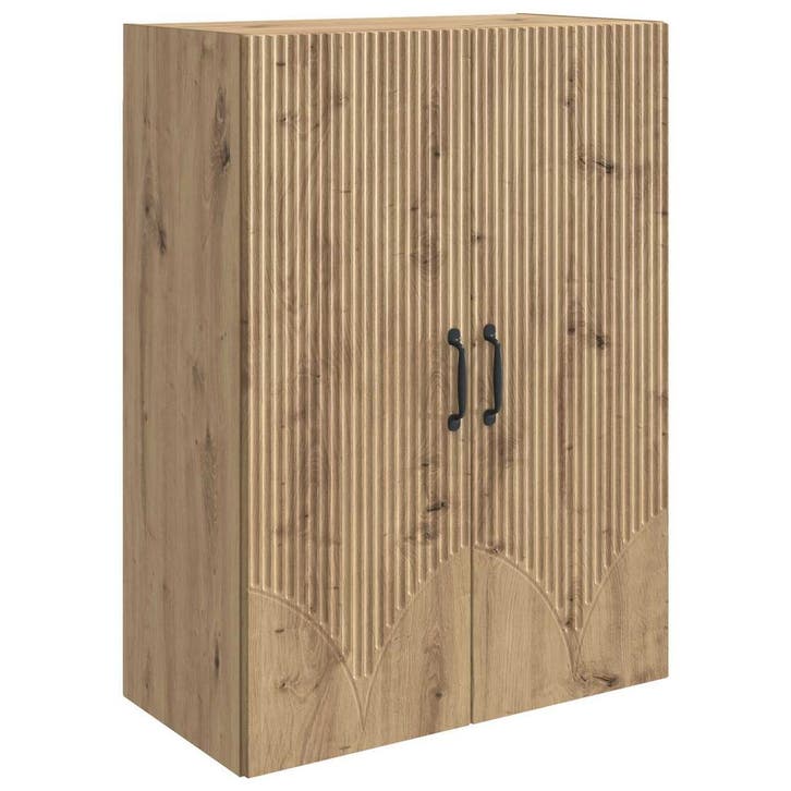 vidaXL Wandkast Artisanaal eiken 66 x 34,5 x 90 cm Bewerkt, Huis en Inrichting, Kasten | Overige, Nieuw, Verzenden