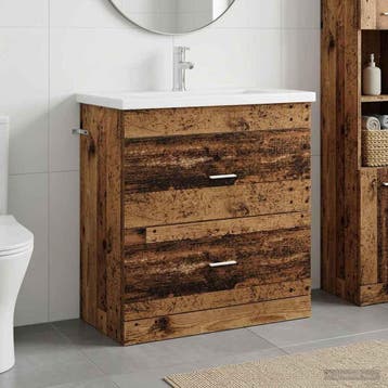vidaXL Badkamermeubel Set Oud hout 81 x 40 x 84,5 cm Bewerkt, Verzenden, Nieuw
