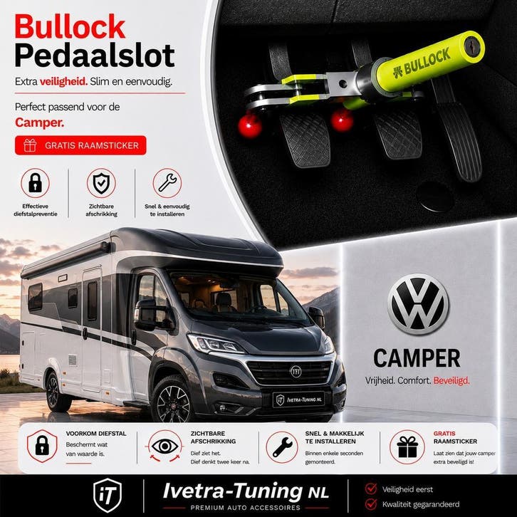 Bullock Pedaalslot Camper | Beveiliging Camper, Caravanes & Camping, Camping-car Accessoires, Envoi