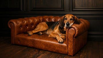 Sofa - Synthetisch leder - Chesterfield voor honden, Antiquités & Art