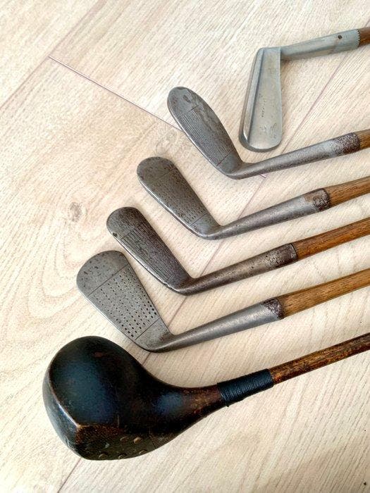 Antieke Hickory Golfset 1900-1920 - Golftas, Collections, Collections Autre