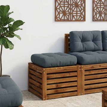vidaXL 1-Piece Zitkussen VIANEN 100% Polyester Blauw 50 x 50, Verzenden, Nieuw