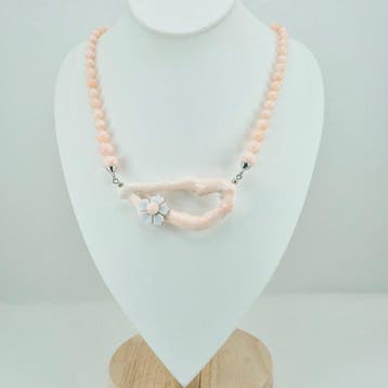 Koraal - Zilver - Halsketting - CORALLO ROSA