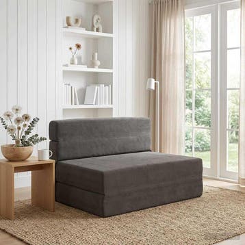 vidaXL Vouwbare Sofa Bed Donkergrijs 100 x 80 x 60 cm Stof, Verzenden, Nieuw