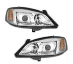 PHARES XÉNON OPEL ASTRA G 97-04 FOND CHROMÉ, Autos : Pièces & Accessoires, Verzenden