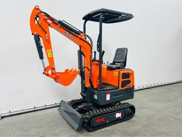 Veiling - RTE mini graver CRE102 EURO5, Zakelijke goederen, Machines en Bouw | Kranen en Graafmachines