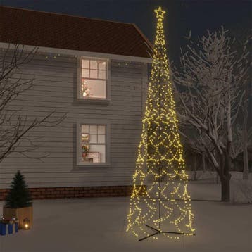 vidaXL Kerstkegelboom warmwit 3000 LEDs 230x800 cm, Verzenden, Nieuw