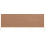 vidaXL Windscherm 3-panelen 400x160 cm stof taupe, Verzenden, Nieuw