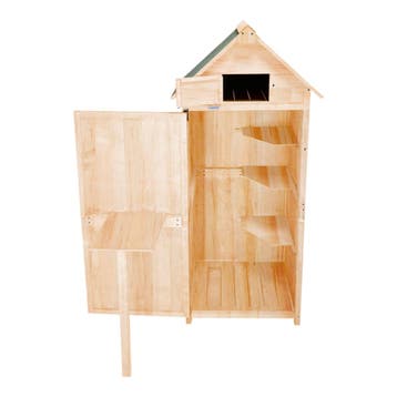 Lendo Online Tuinschuur 74,5x50x180 cm Vurenhout Naturel, Doe-het-zelf en Bouw, Verzenden, Nieuw