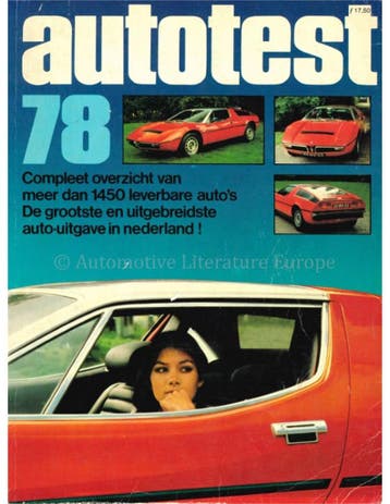 1978 AUTOTEST JAARBOEK NEDERLANDS, Boeken, Ophalen of Verzenden, Nieuw