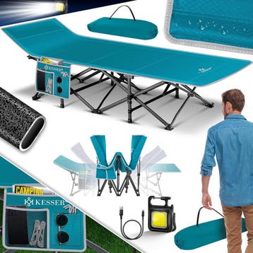 Veldbed - 1 Persoons - Kampeerbed - Stretcher - Blauw - KESS, Caravans en Kamperen, Verzenden, Nieuw