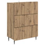 vidaXL Ladekast Artisanaal eiken 66 x 34,5 x 92 cm Bewerkt, Huis en Inrichting, Verzenden, Nieuw